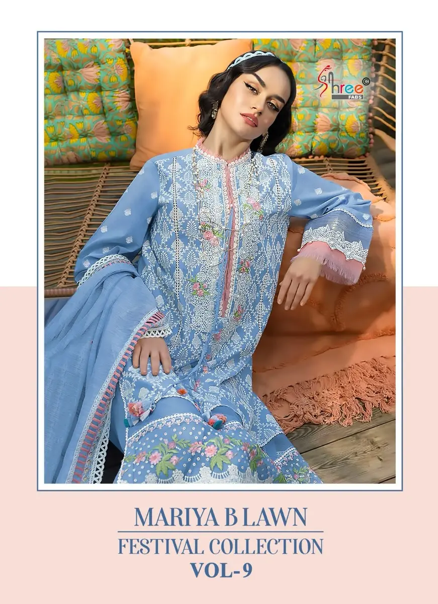 SHREE FABS MARIA B LAWN FESTIVAL COLLECTION VOL 9