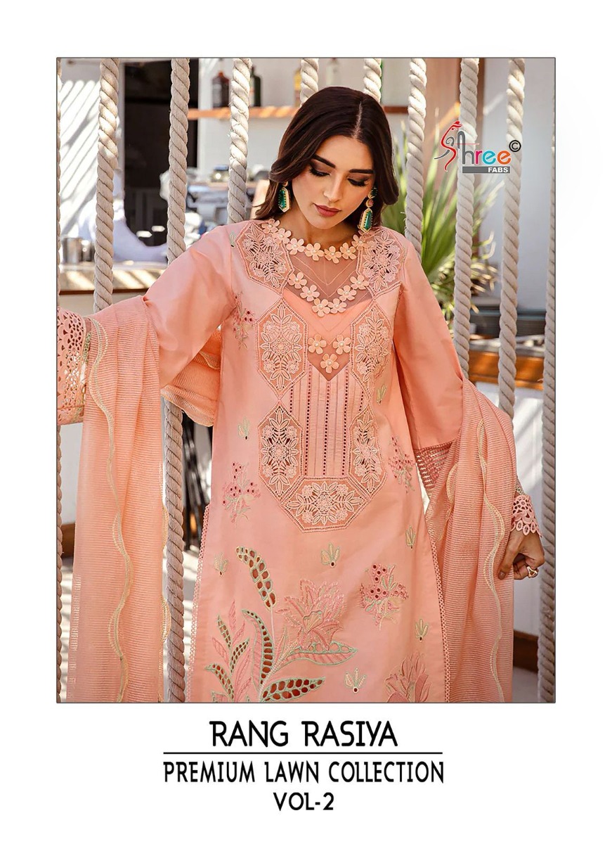 SHREE FABS RANG RASIYA PREMIUM LAWN VOL 2 with open images