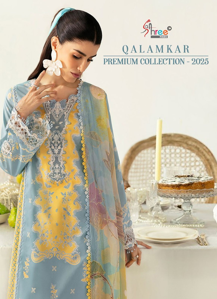 Shree fabs Qalamkar premium collection 2025 cotton dupatta