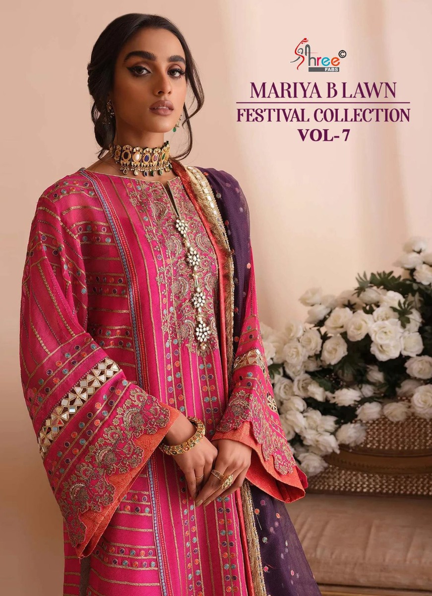Shree fabs Mariya b lawn Festival Collection vol 7 with open images