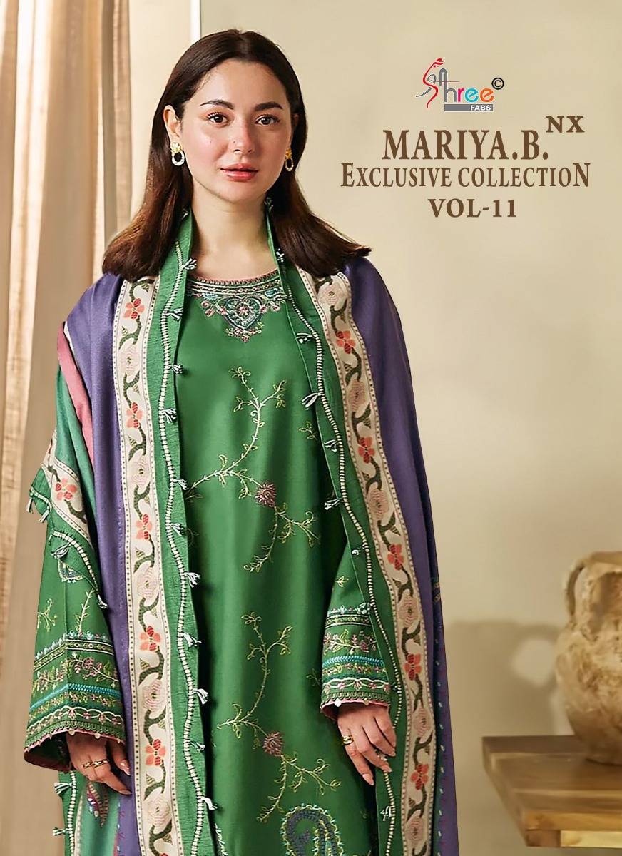 SHREE FABS MARIA B EXCLUSIVE COLLECTION VOL 11 NX Cotton DUPATTA with open images