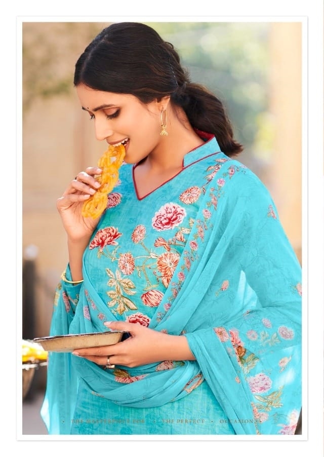 cash on delivery wholesale low rate dress materials Belliza Namika Dress Material Catalog at Solanki Textiles