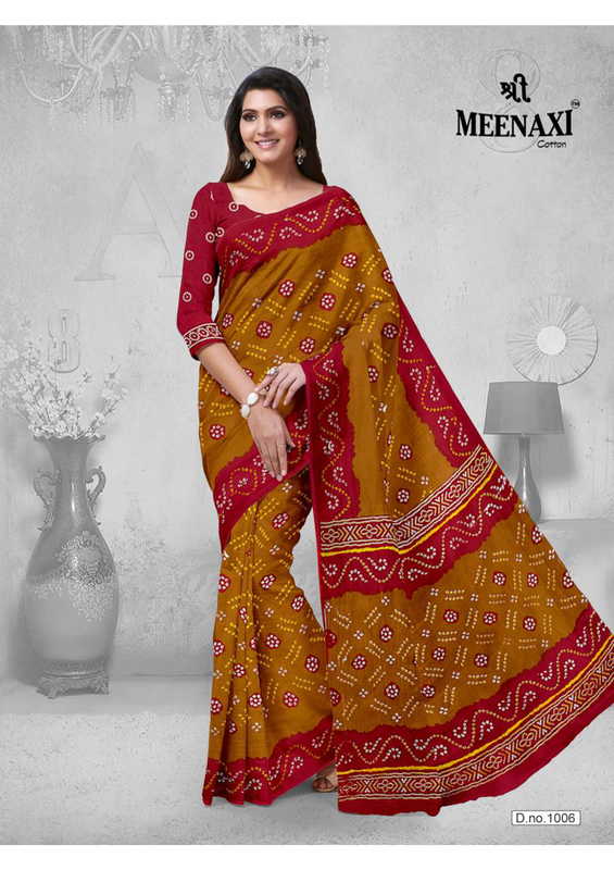 Bandhani cotton sarees online clearance
