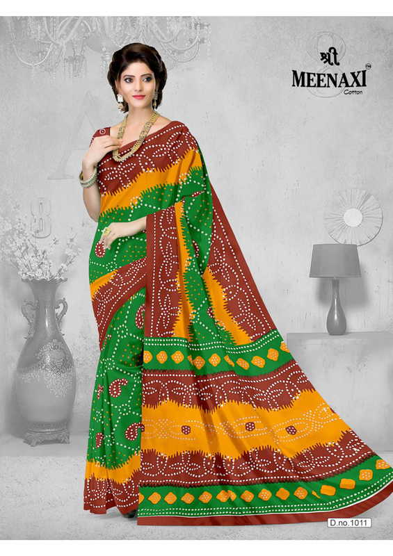 Cotton Bandhani Saree at Rs 450 in Surat | ID: 25218812355