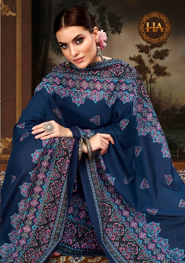 Cotton embroidery dress material wholesale top