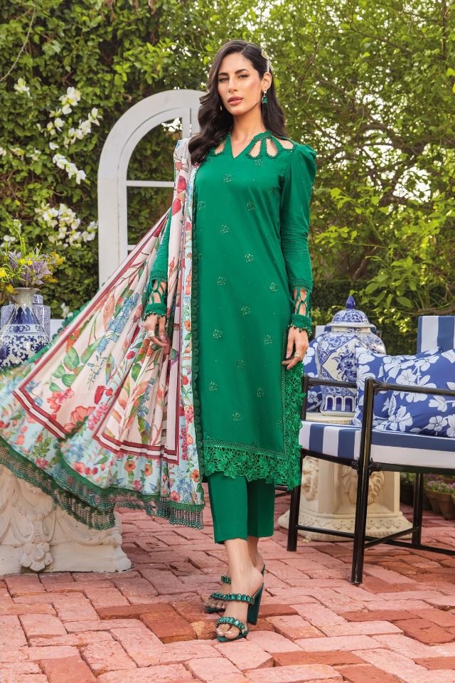 Deepsy Maria B Mprint 22 Vol 2 Cotton Dupatta with Open Image