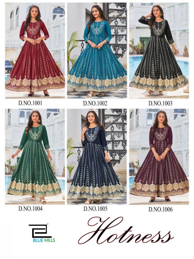 Buy Indian Georgette Anarkali Long Gown Kurti For Women, 40% OFF