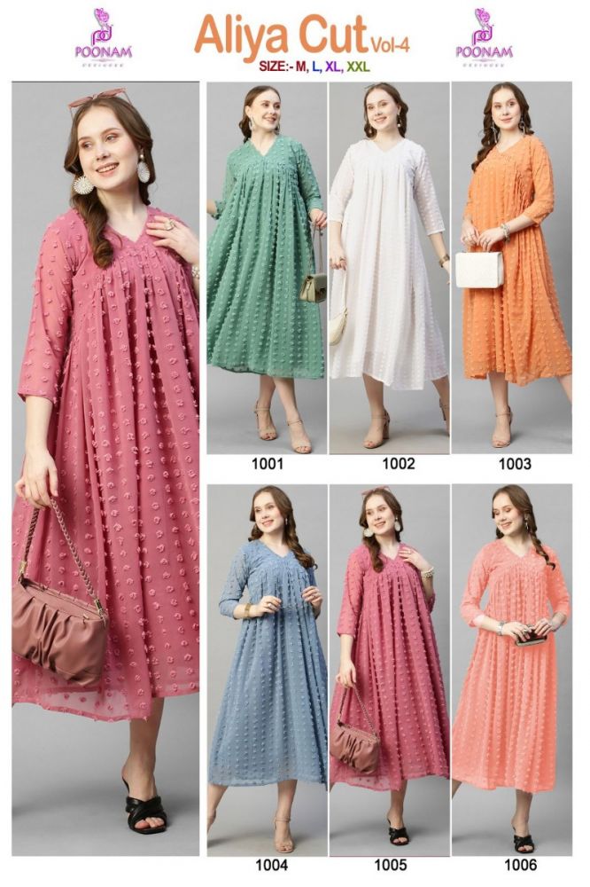 Georgette Nyra Cut Kurtis at Rs 1150 in Surat | ID: 2851815217448