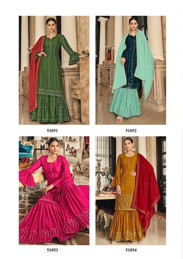 Fiona Riwayat Party Wear Kurti With Bottom Dupatta Collection:  Textilecatalog