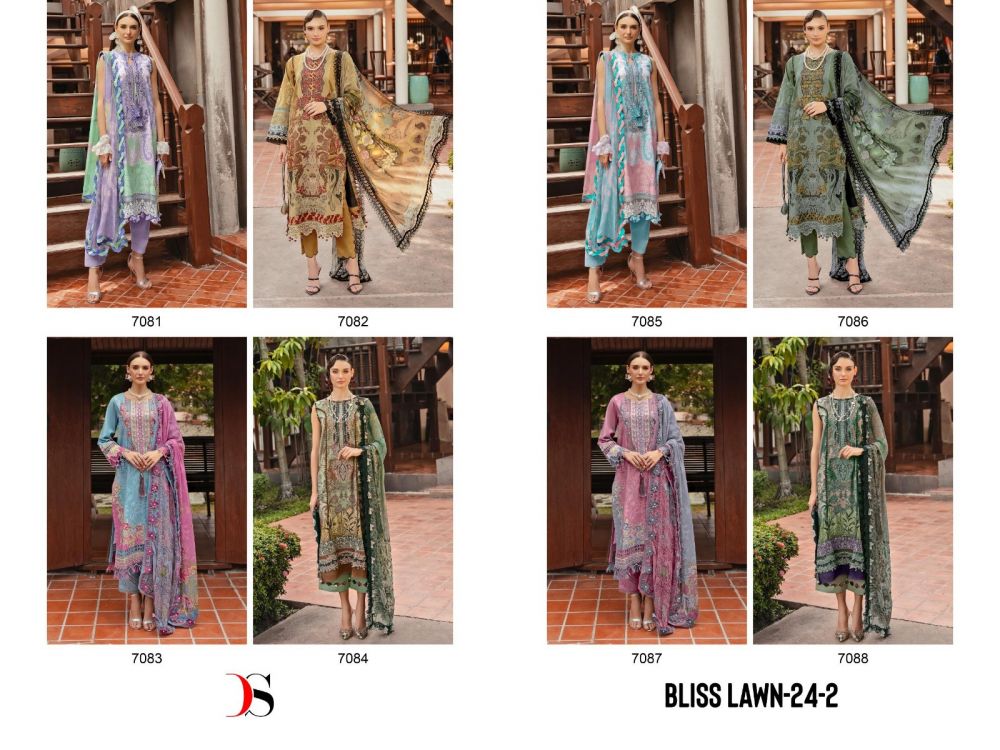 Deepsy Suits Bliss Lawn 24 vol 2 Cotton Dupatta with open images