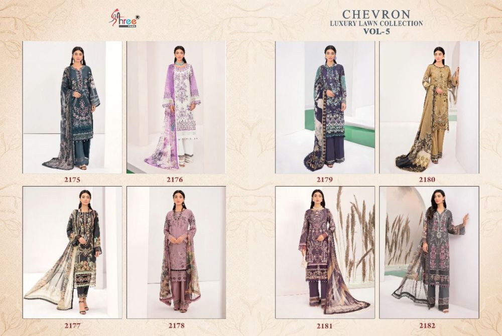 Shree Fabs Chevron Luxury Lawn Collection Vol 5 Chiffon Dupatta