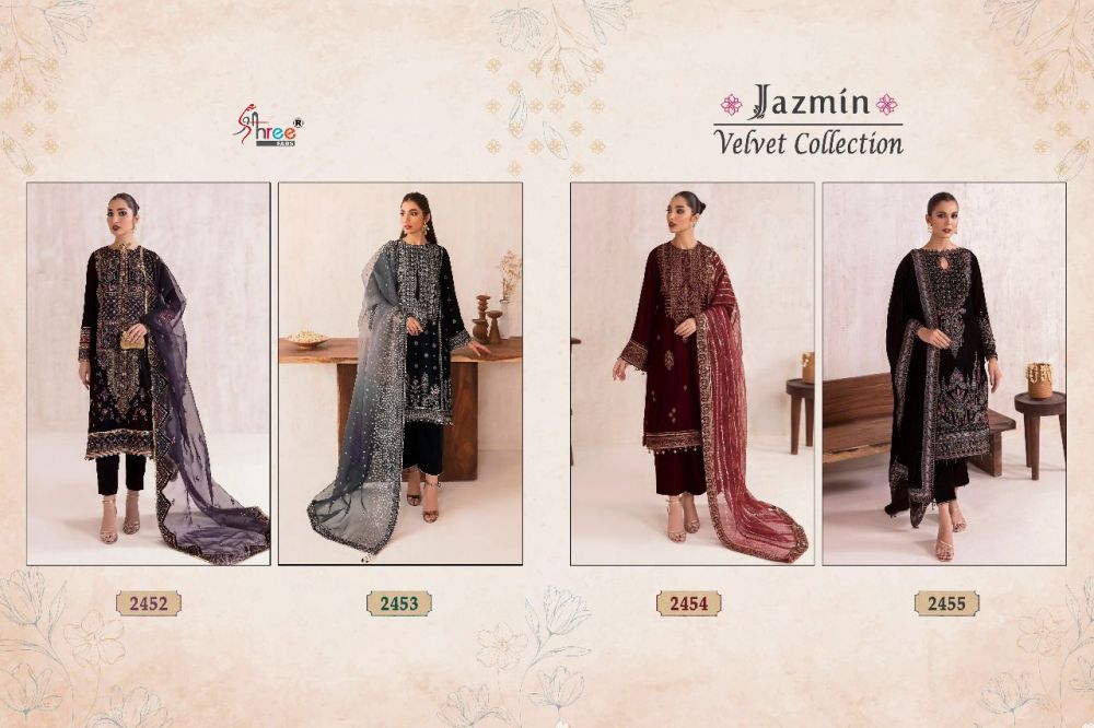 Shree fabs JAZMIN VELVET COLLECTION with open images