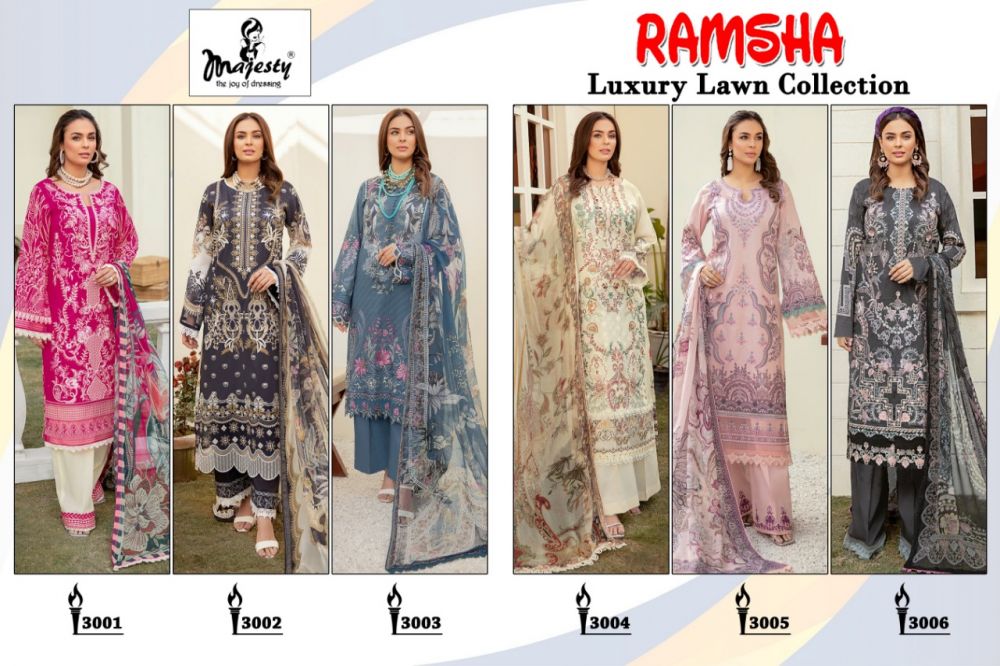 Majesty Ramsha Luxury Lawn Collection Cotton Dupatta