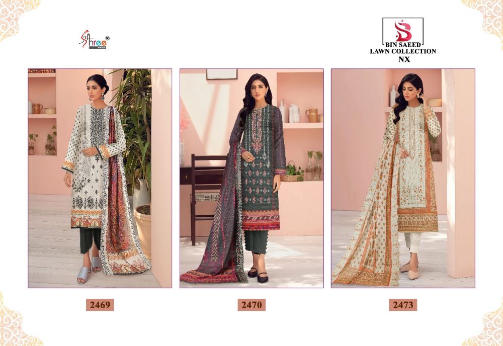 Shree fabs BIN SAEED LAWN COLLECTION NX with open images