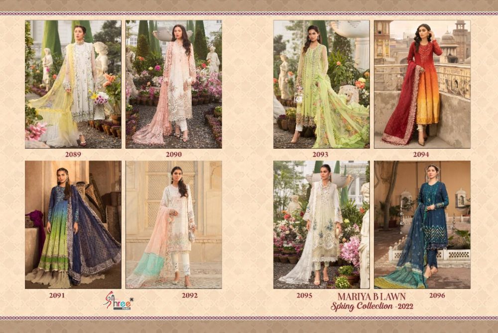 Shree Fabs Mariya B Lawn Spring Collection 2022 Cotton Dupatta with open images
