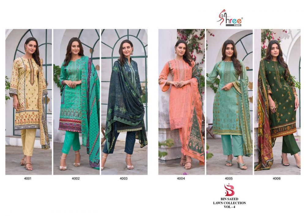 Shree fabs BIN SAEED LAWN COLLECTION vol 4