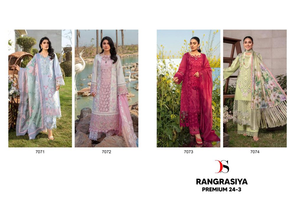 Deepsy Suits Rangrasiya Premium lawn 24 vol 3 with open images