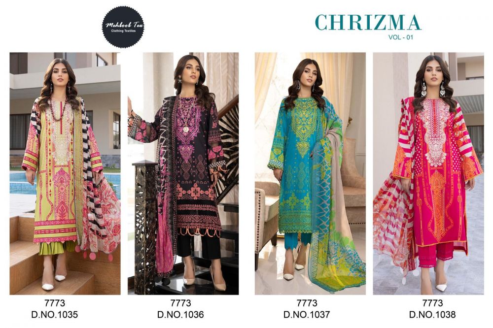 Buy Pakistani suits online - #1 in India | Shristyles Charizma C-Print  Vol-02 Lawn Unstitched 3Piece Suit CP-18