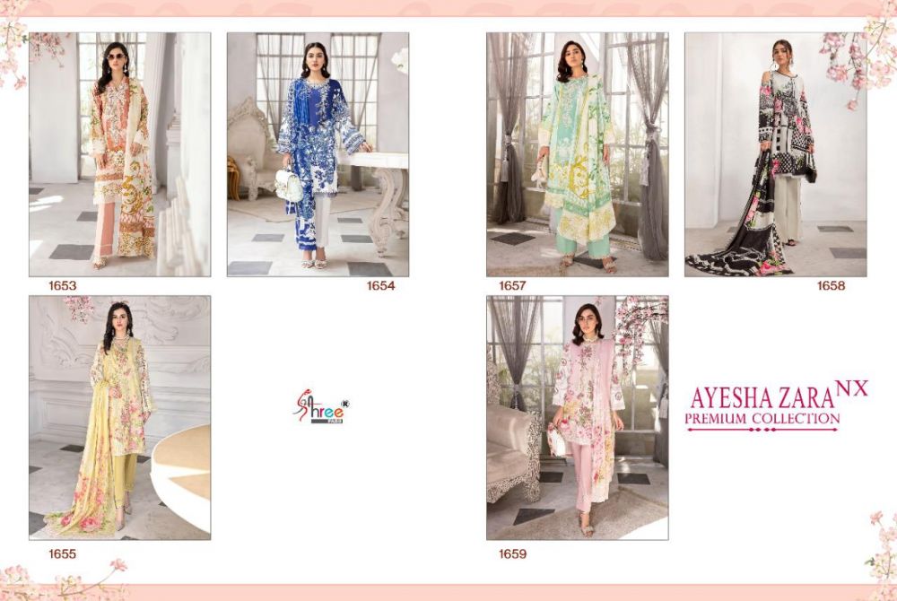  Shree Fabs Ayesha Zara Premium Collection NX Chiffon Dupatta with Open Image