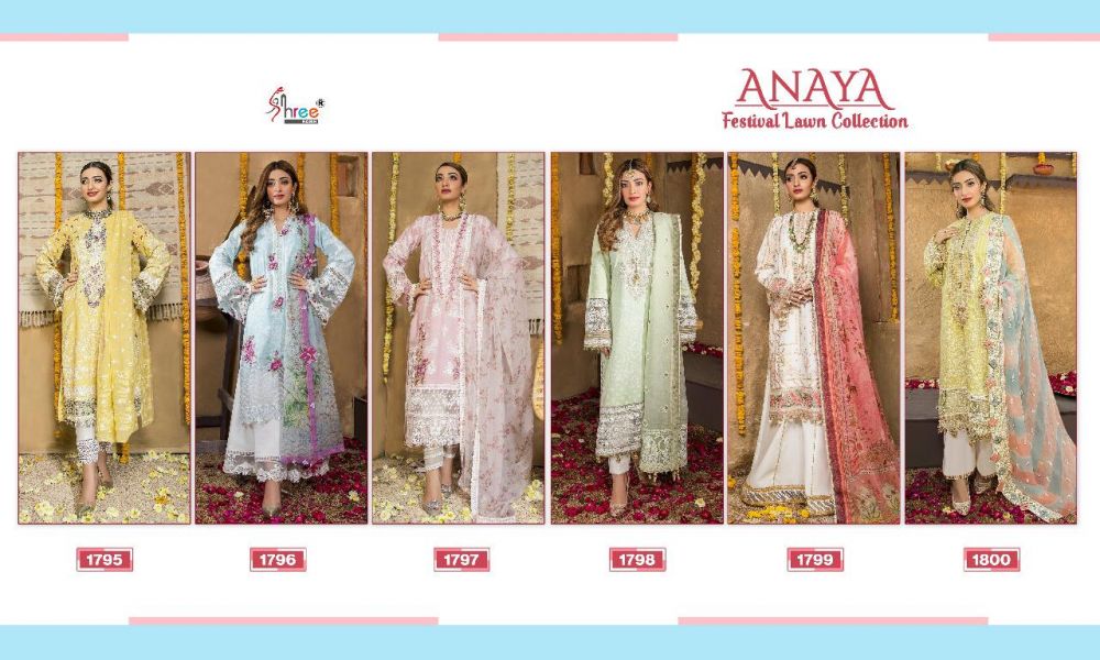 Shree Fabs Anaya Festival Lawn Collection Cotton Dupatta with Open Image