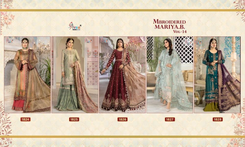 Shree Fabs Mbroidered Mariya B Vol 14 with Open Image