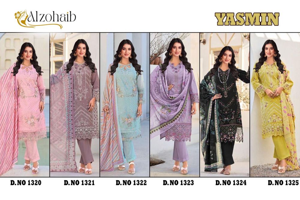 ALZOHAIB YASMIN COTTON DUPATTA WITH OPEN IMAGES