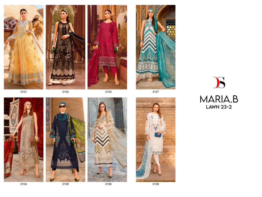 DEEPSY SUITS MARIA B LAWN 23 vol 2 Cotton dupatta
