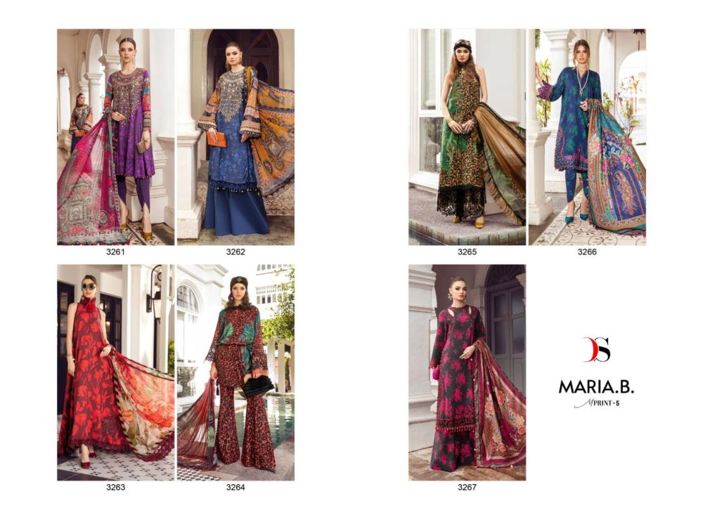 Deepsy Maria b M Print vol 5 Cotton Dupatta with open images