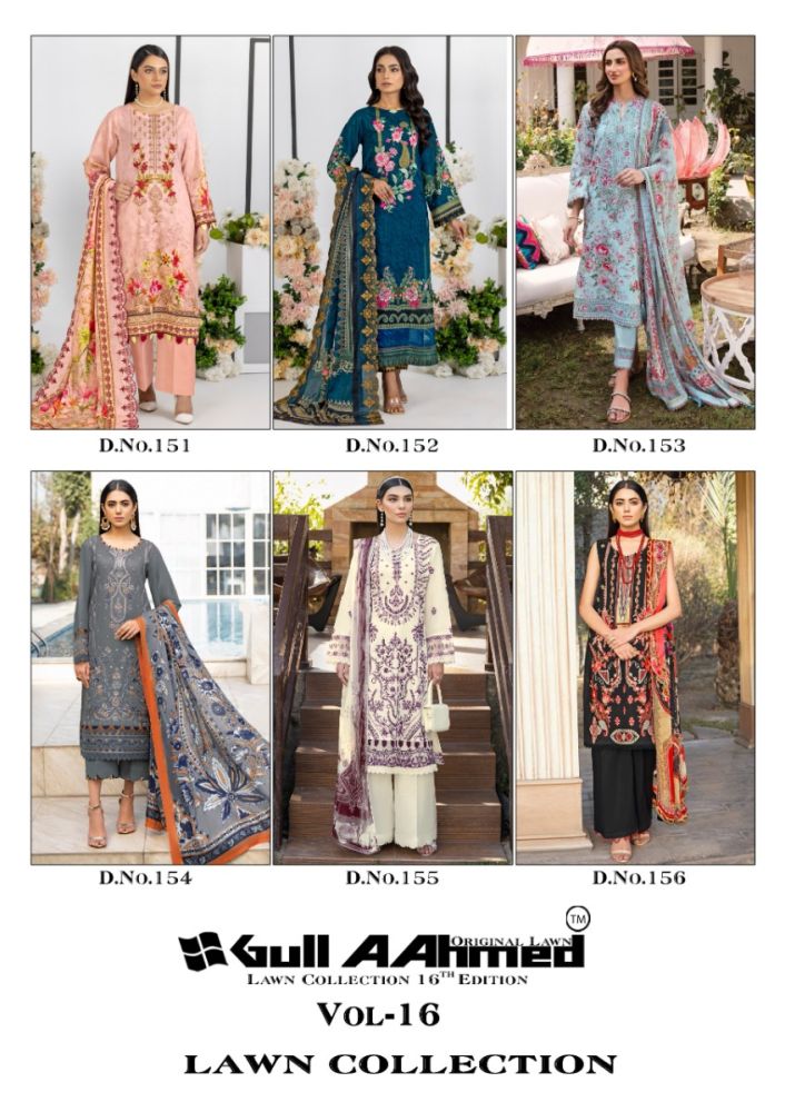 Gul Ahmed vol 16 Lawn Collection with open images
