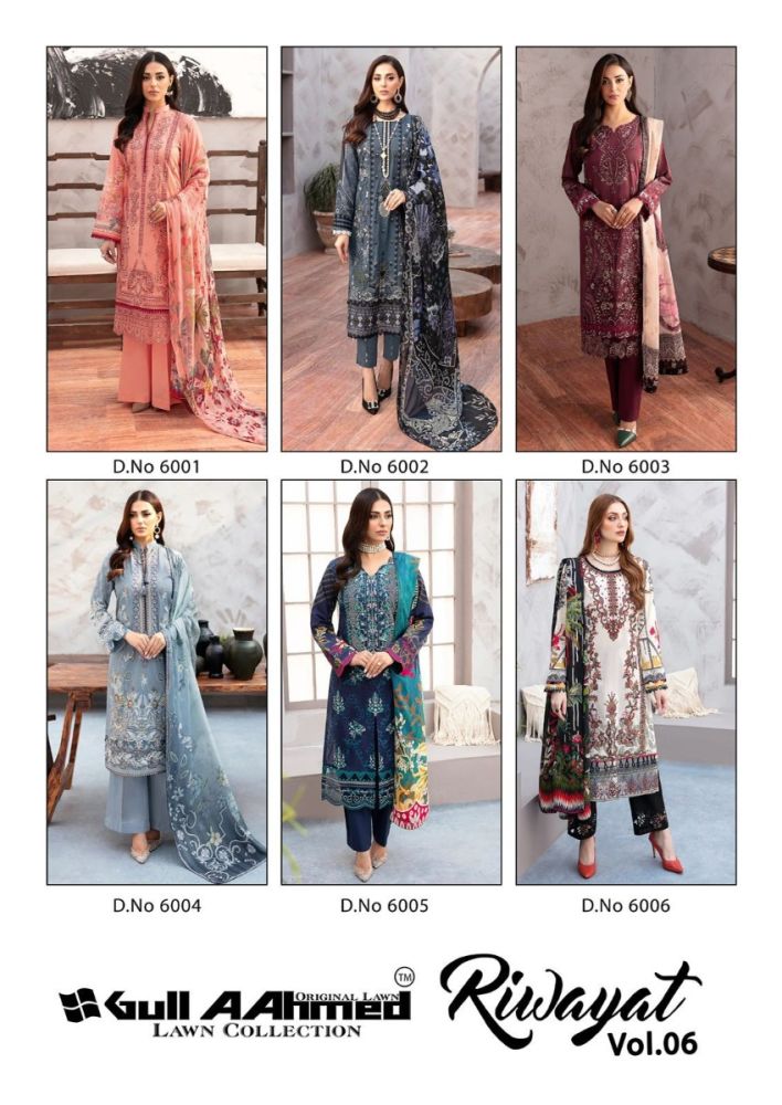 Gul Ahmed Riwayat vol 6 with open images