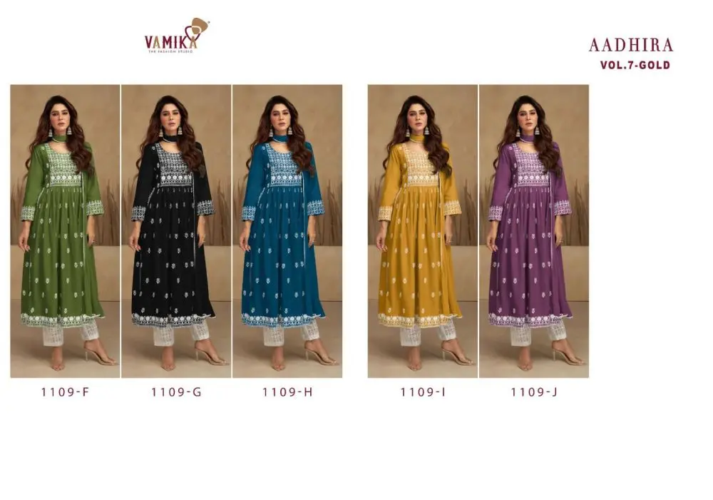 VAMIKA AADHIRA vol 7 Gold Readymade
