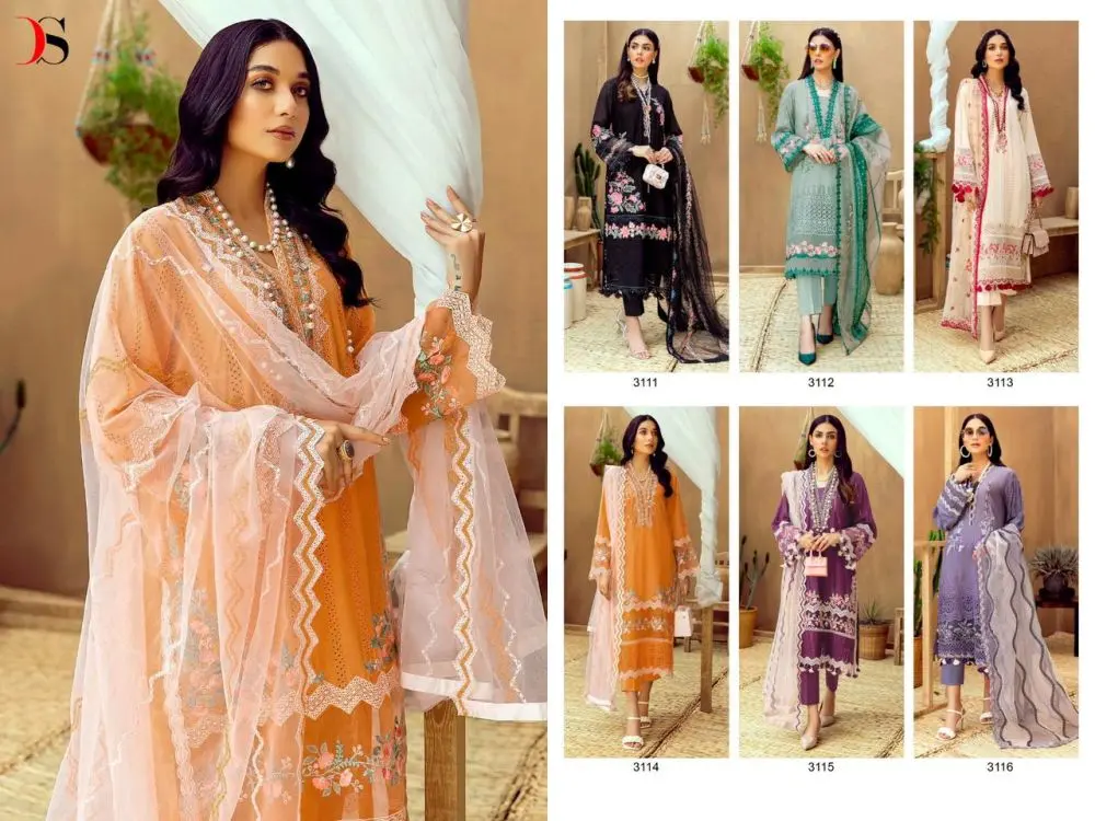 DEEPSY SUITS Adan Libas Lawn collection 23 with open images