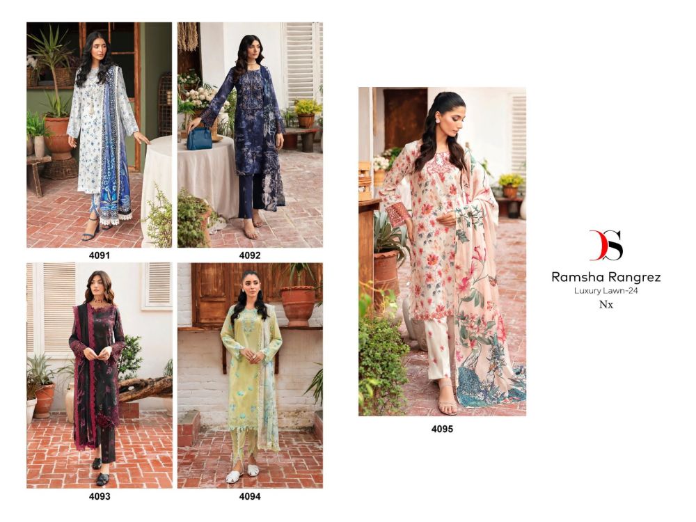 DEEPSY SUITS RAMSHA RUNGREZ luxury lawn nx Chiffon Dupatta with open images