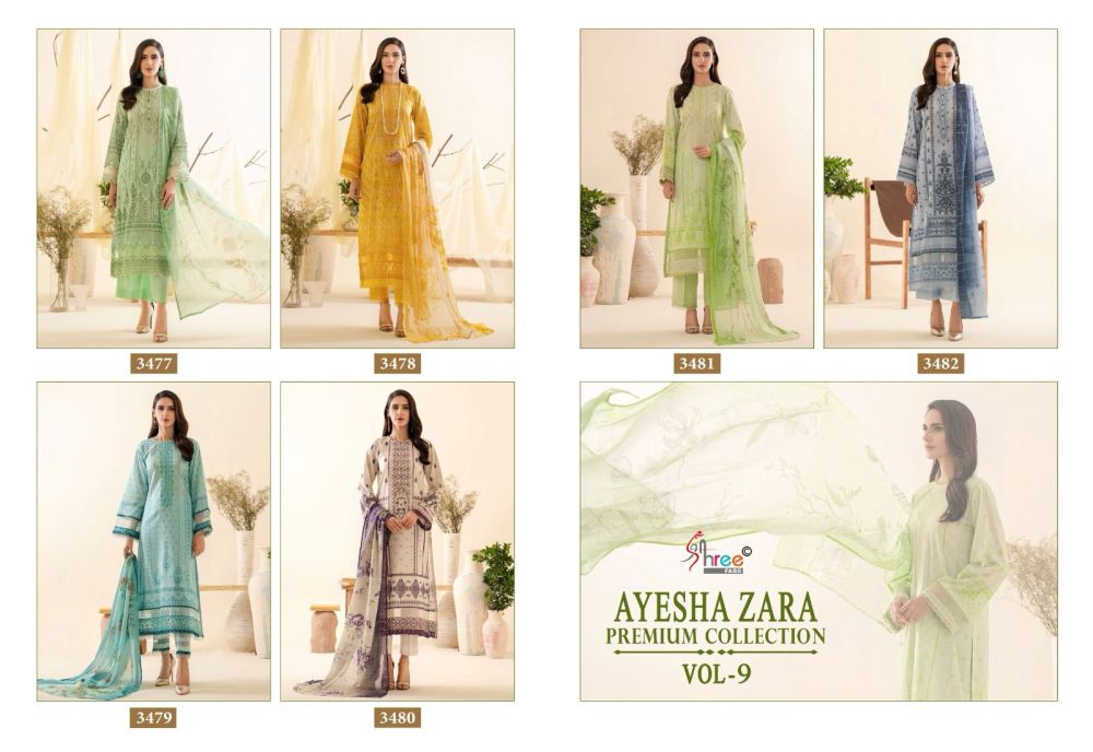 SHREE FABS AYESHA ZARA PREMIUM COLLECTION vol 9 Chiffon Dupatta