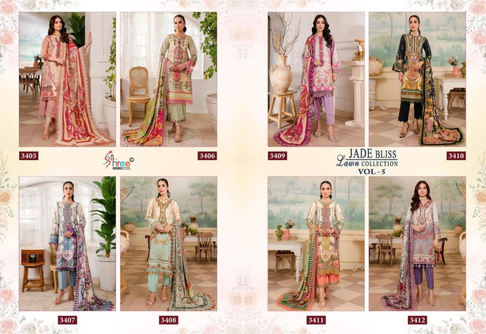 SHREE FABS JADE BLISS LAWN COLLECTION VOL 5 Cotton Dupatta