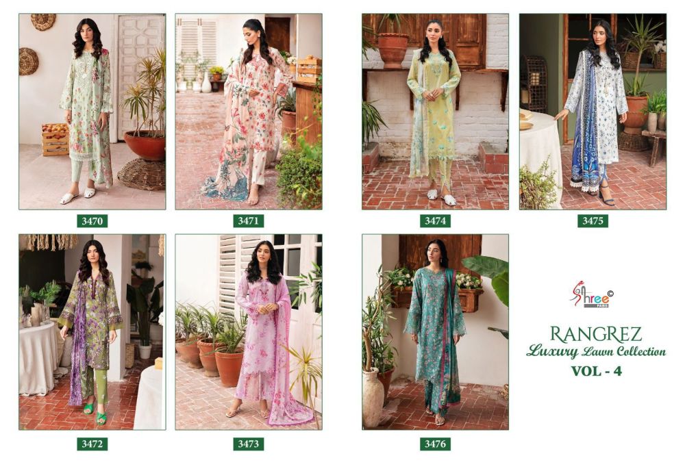 Shree fabs RANGREZ LUXURY LAWN COLLECTION VOL 4 Cotton Dupatta