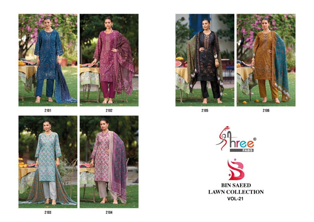 SHREE FABS BIN SAEED LAWN COLLECTION VOL 21