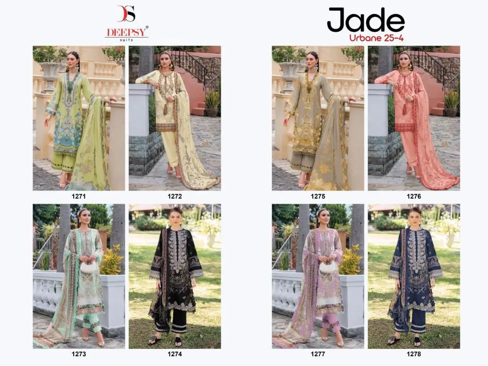 DEEPSY SUITS Jade Urban Lawn 25 4 chiffon dupatta 