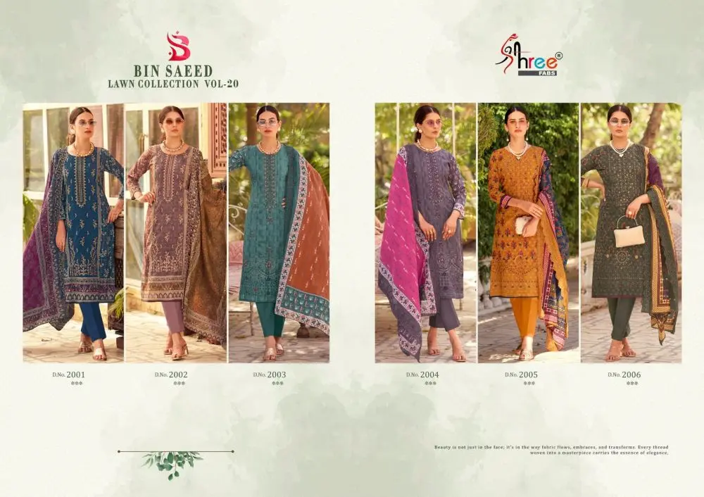 SHREE FABS BIN SAEED LAWN COLLECTION VOL 20