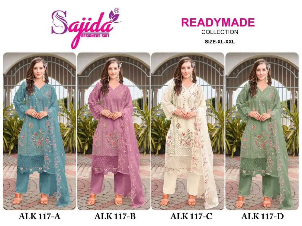 SAJIDA READYMADE COLLECTION ALK 117 A B C D