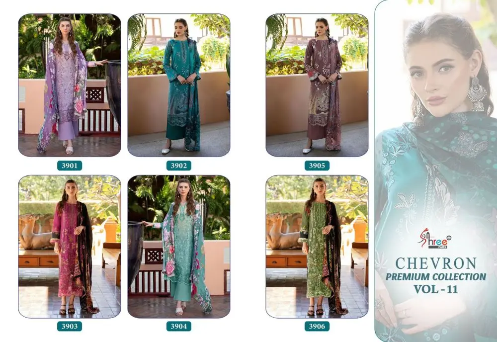 SHREE FABS CHEVRON PREMIUM COLLECTION VOL 11 CHIFFON DUPATTA