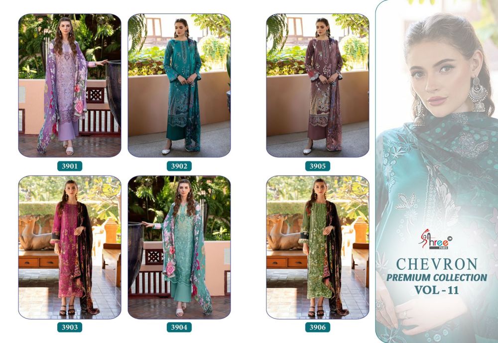SHREE FABS CHEVRON PREMIUM COLLECTION VOL 11 COTTON DUPATTA