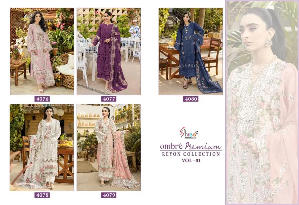 SHREE FABS OMBRE PREMIUM REYON COLLECTION VOL 1 WITH OPEN IMAGES