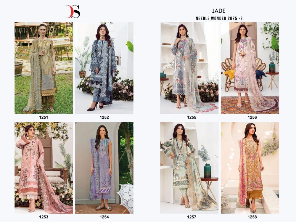 DEEPSY SUITS JADE NEEDLE WONDER 25 3 CHIFFON DUPATTA