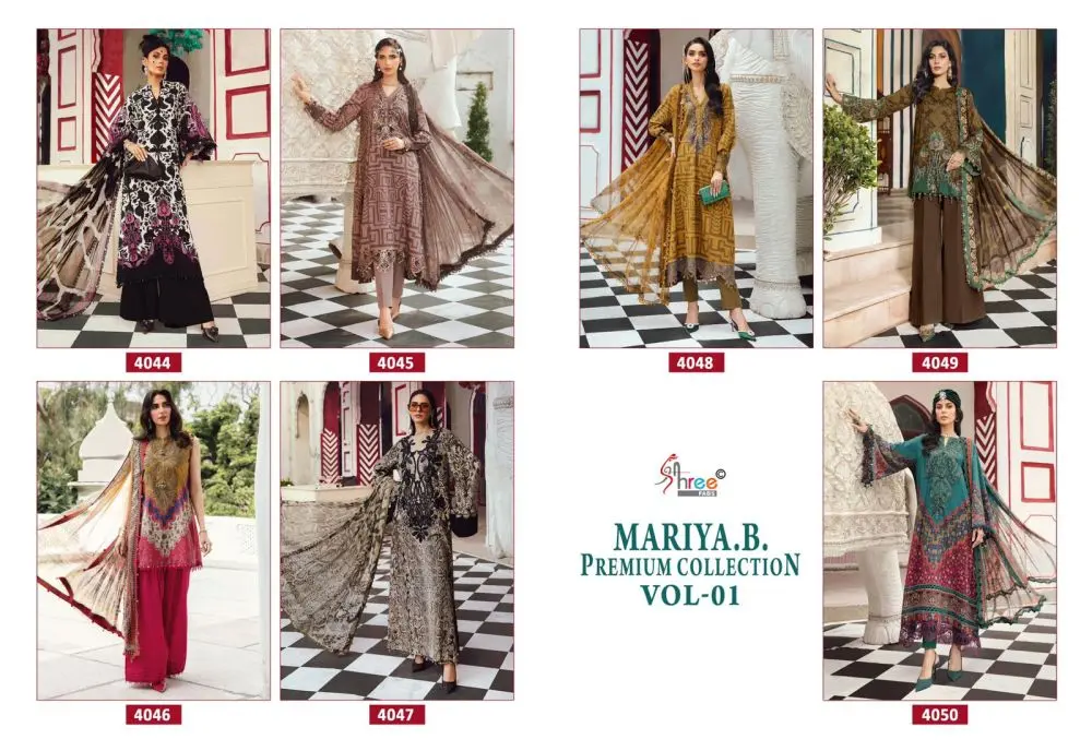 SHREE FABS MARIYA B PREMIUM COLLECTION VOL 1 CHIFFON DUPATTA WITH OPEN IMAGES