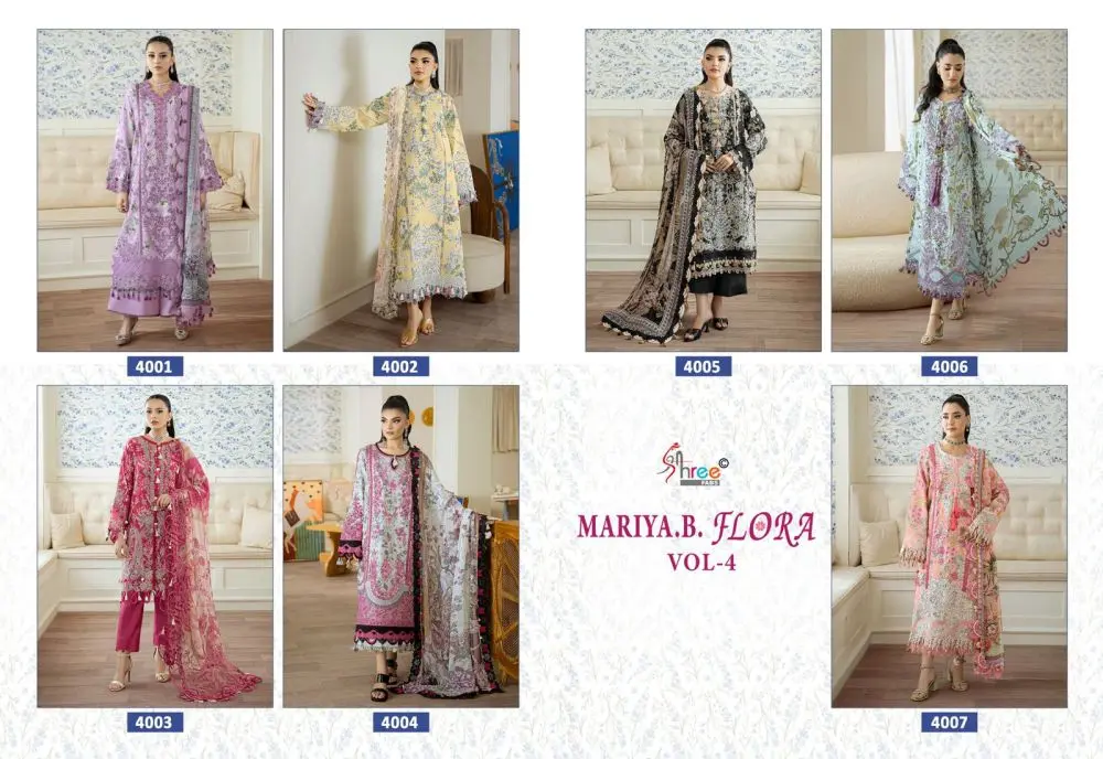 SHREE FABS MARIA B FLORA 4 CHIFFON DUPATTA