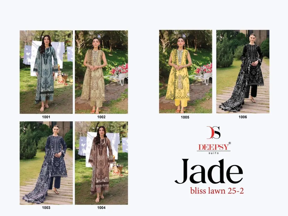 DEEPSY SUITS JADE BLISS LAWN 25 2 COTTON DUPATTA