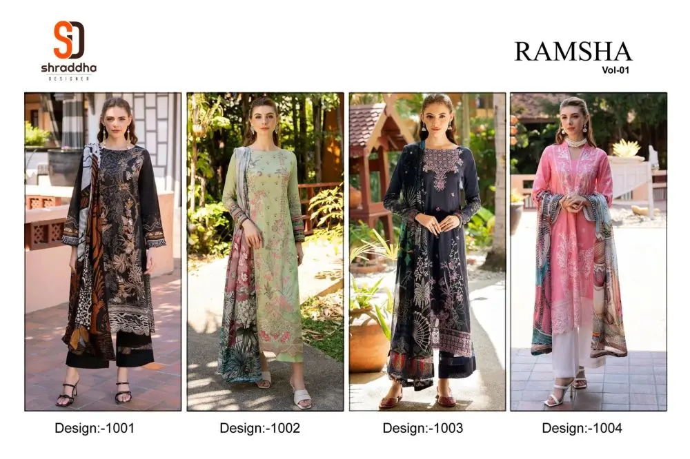 SHRADDHA DESIGNER RAMSHA VOL 1 chiffon dupatta