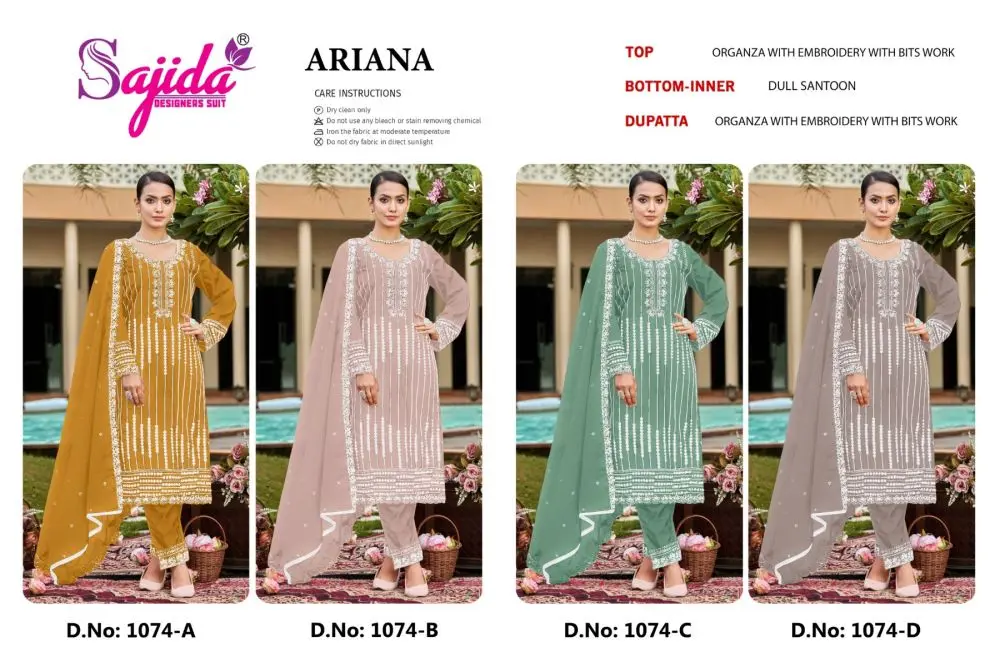 SAJIDA ARIANA DNO 1074 ABCD WITH OPEN IMAGES