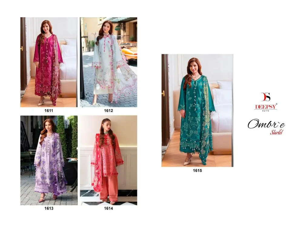 DEEPSY SUITS OMBRE STARLET CHIFFON DUPATTA